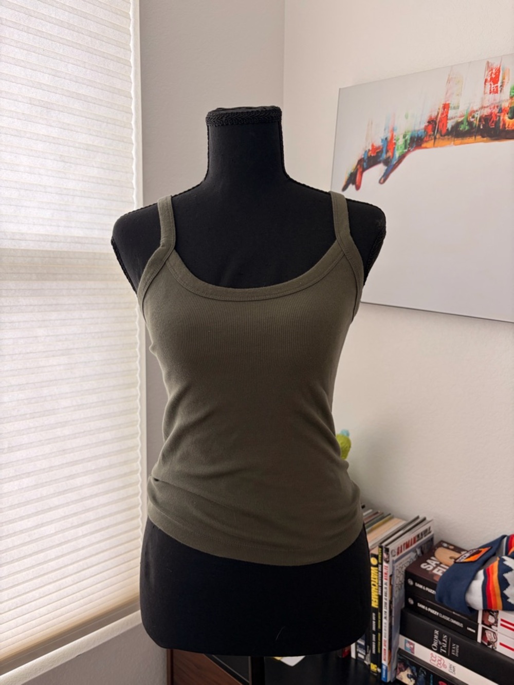 wild fable Olive Green Ribbed Tank Top